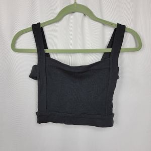 Urban outfitters black ribbed bralette crop top